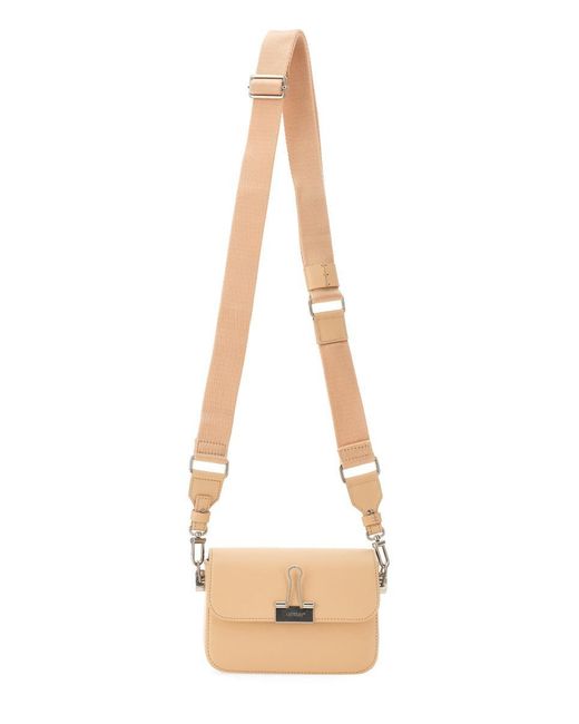 Off-White c/o Virgil Abloh Natural Small Leather Binder Bag