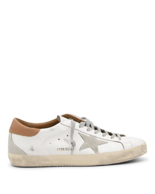 Golden Goose Deluxe Brand White And Leather Superstar Sneakers for men