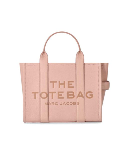 Marc Jacobs Pink The Leather Medium Tote Rose Handbag