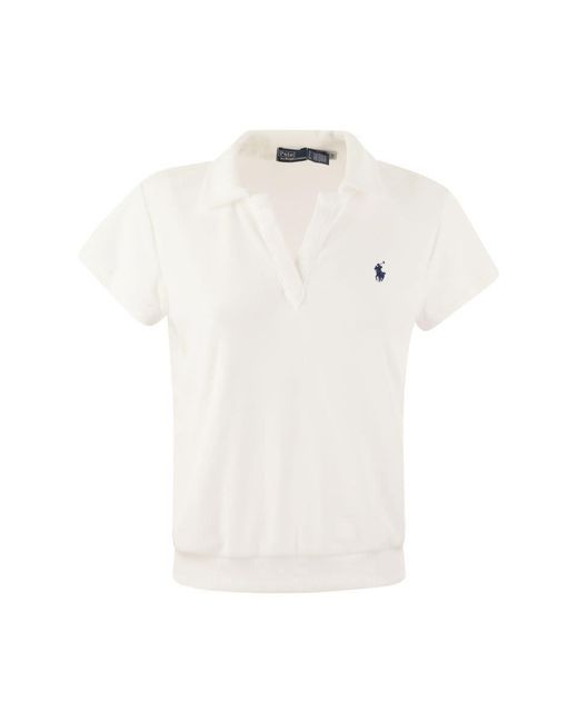 Polo Ralph Lauren White Tight Terry Polo Shirt