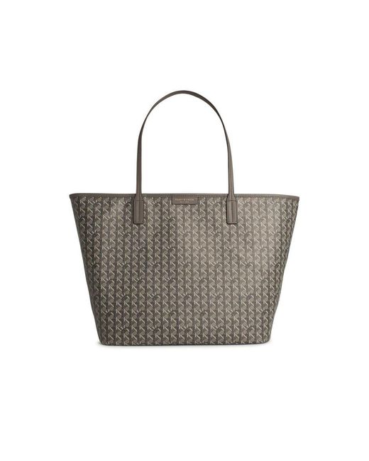 Tory Burch Gray 'Ever-Ready' Large Shopping Bag