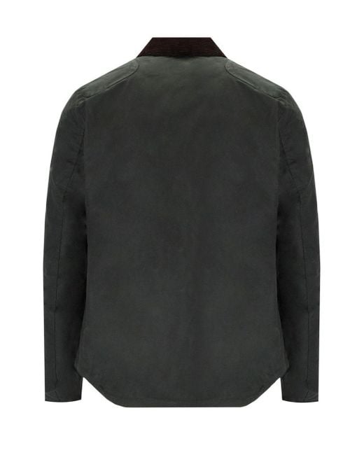 Barbour Black Reelin Wax Sage Green Jacket for men
