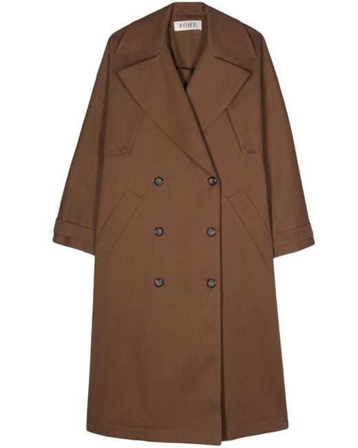 Rohe Brown Double-layer Trench Coat Clothing
