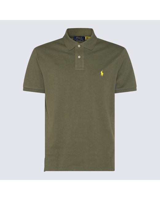 Polo Ralph Lauren Green And Cotton Polo Shirt for men