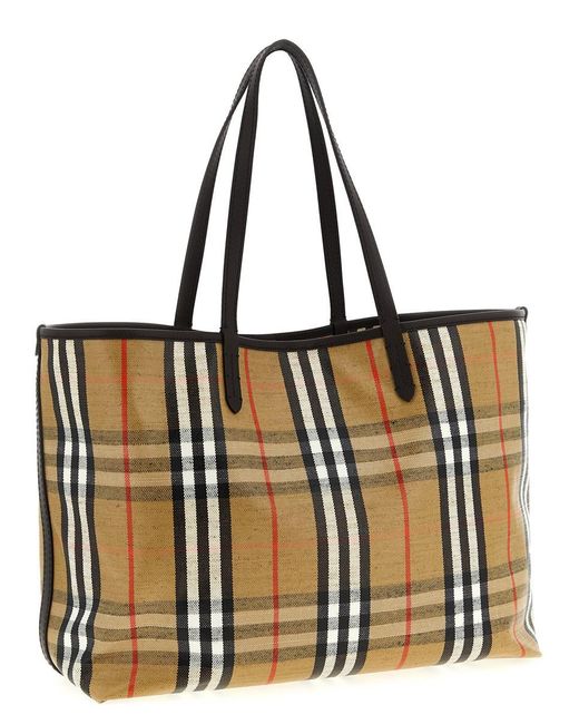 Burberry Natural Medium 'Highlands' Shopping Bag