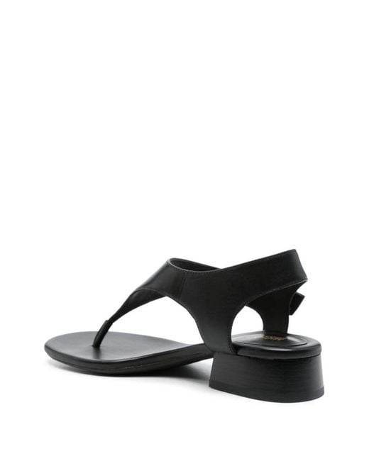 Michael Kors Black Robyn Leather Thong Sandals