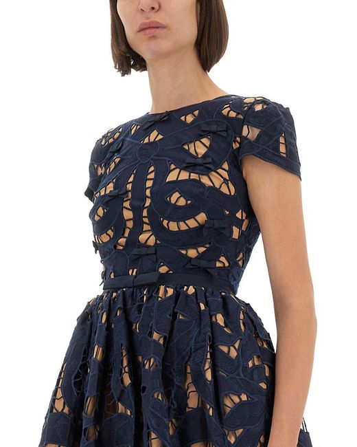 Self-Portrait Black Mini Dress With Bow