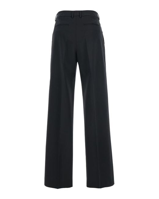 PT Torino Blue 'Lola' Pants With High Waist And Pleated Details
