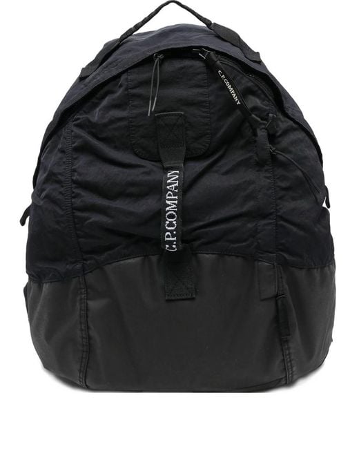 C P Company Black Accessories Back Pack for men
