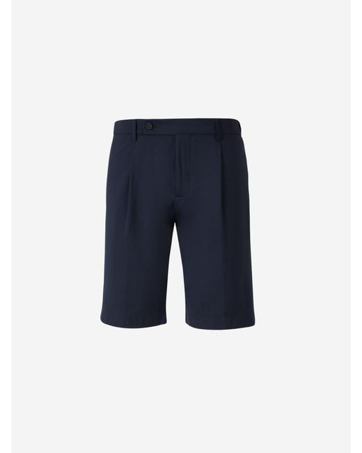 Berwich Blue Elax Retro Bermuda Shorts for men