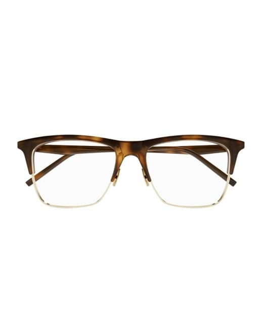 Saint Laurent Brown Sl 786 Linea Sl Logo Eyeglasses