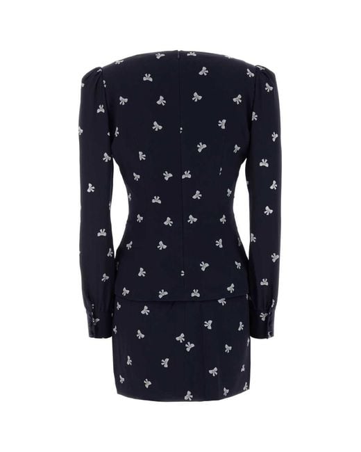 Alessandra Rich Blue Dress