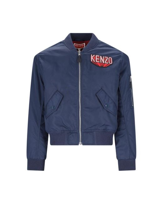 KENZO 3d Bomber Jacket in Blue Lyst