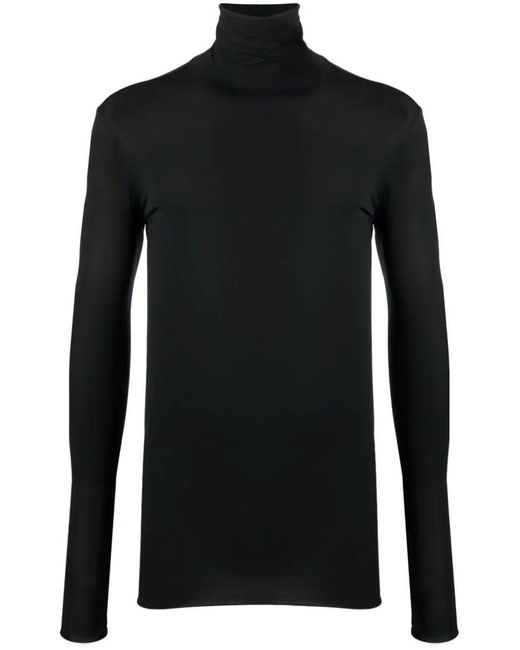 SAPIO Black High-neck Long-sleeve T-shirt