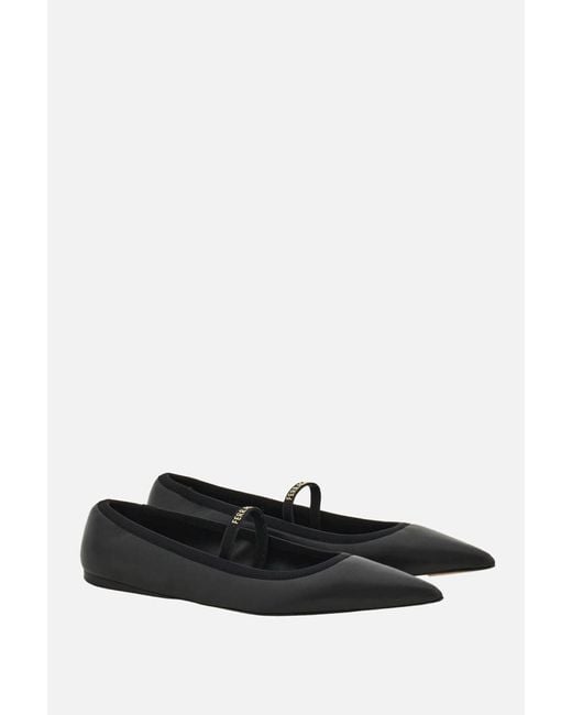 Ferragamo Black Flat Shoes