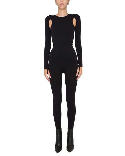 ANDREADAMO Black Full Jumpsuit With Cut-out Details