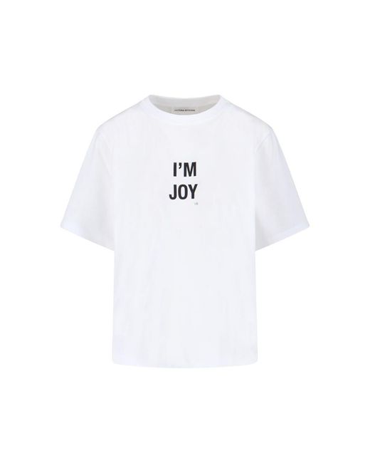 Victoria Beckham White Logo T-Shirt