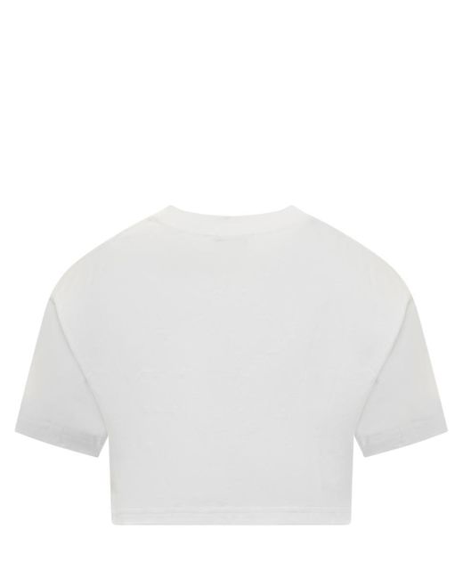 Lanvin White Curb Cropped T-shirt
