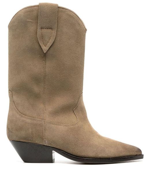 Isabel Marant Brown Duerto Leather Ankle Boots