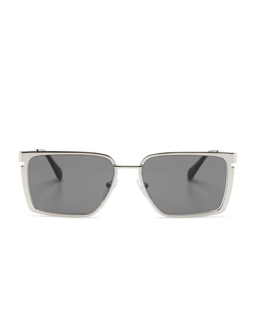 Off-White c/o Virgil Abloh Gray Off- Yoder Rectangle-Frame Sunglasses