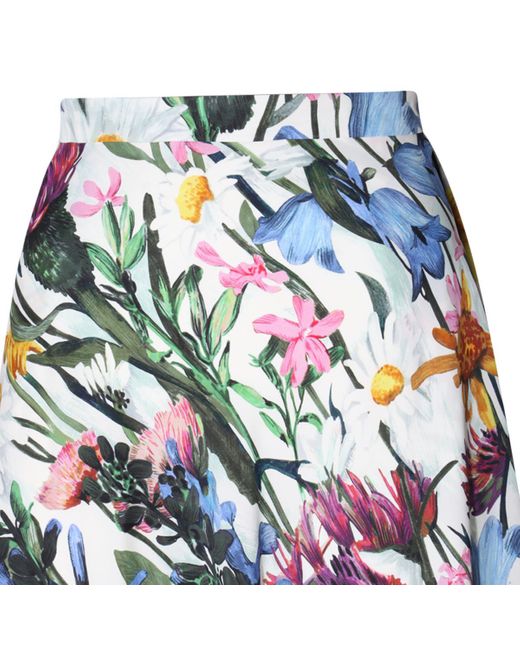 Stella McCartney Blue Allover Floral Printed Midi Skirt