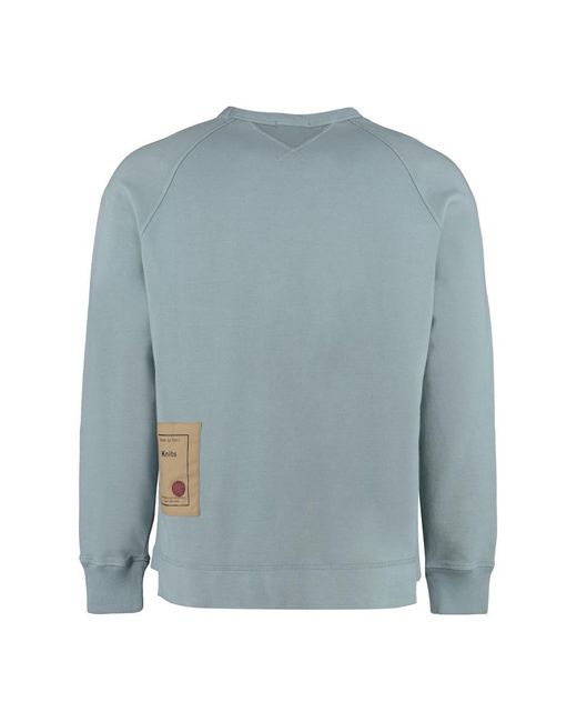 C P Company Blue Cotton Crew-neck Sweatshirt for men