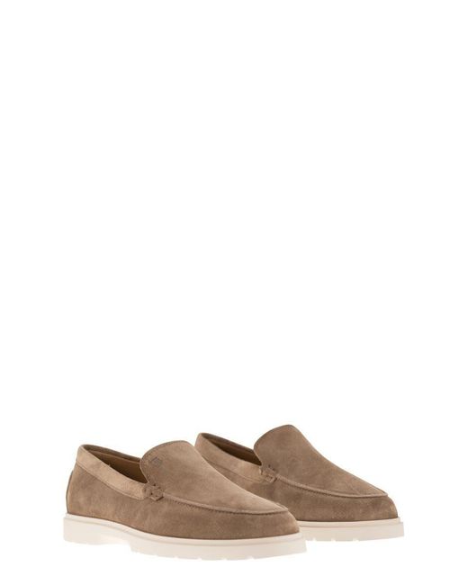 Tod's Brown Suede Slipper Moccasin for men