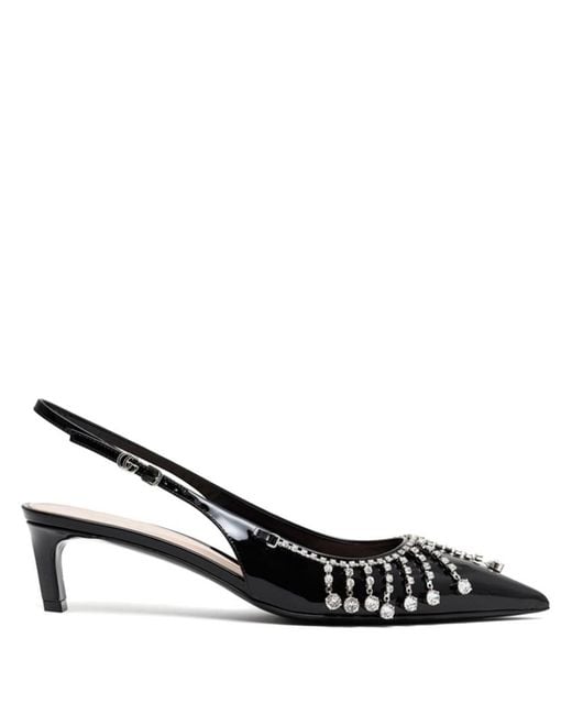 Gucci Black Crystal Embellished Pumps