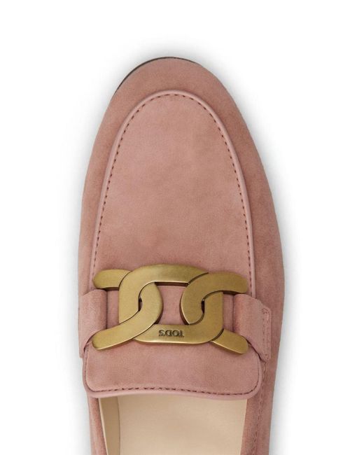Tod's Brown Kate Suede Loafer Shoes