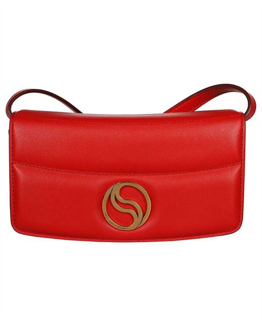 Stella McCartney Red S-wave Wallet On Chain
