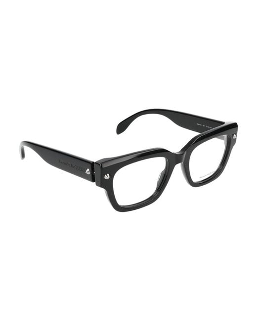 Alexander McQueen Black Eyeglasses for men