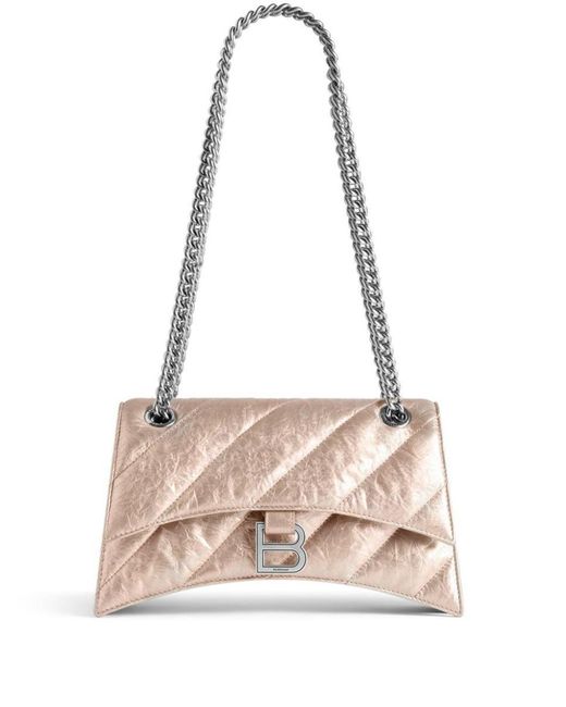Balenciaga Pink Small Crush Shoulder Bag