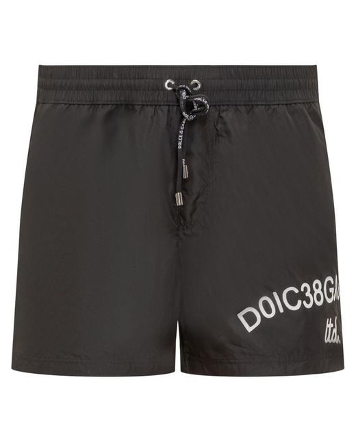 Dolce & Gabbana Black Swimsuit Style for men