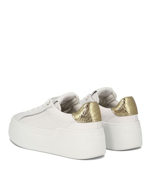 Ferragamo White "Dahlia" Sneakers