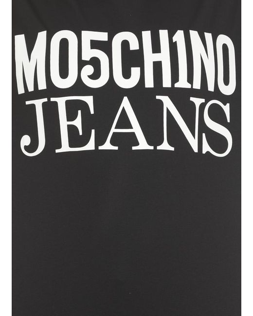 Moschino Jeans Black T-Shirts And Polos