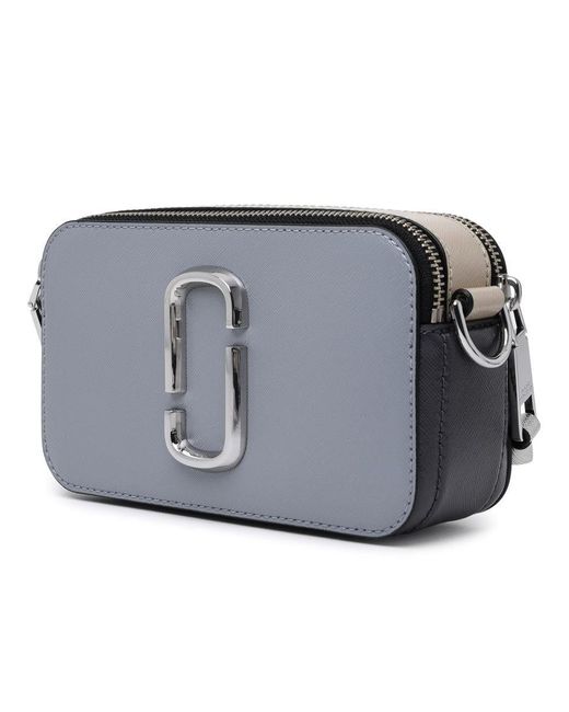 Snapshot leather crossbody bag Marc Jacobs Silver in Leather - 34428555