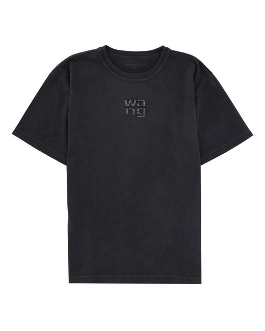 T By Alexander Wang Black T-Shirt With Logo