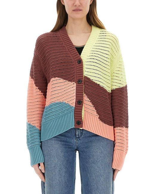 Paul Smith Multicolor Gradient Wave Cardigan
