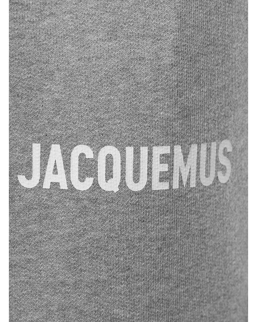 Jacquemus Gray Logo-print Organic Cotton Track Pants for men