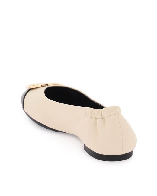 Tory Burch White Claire Ballet Flats