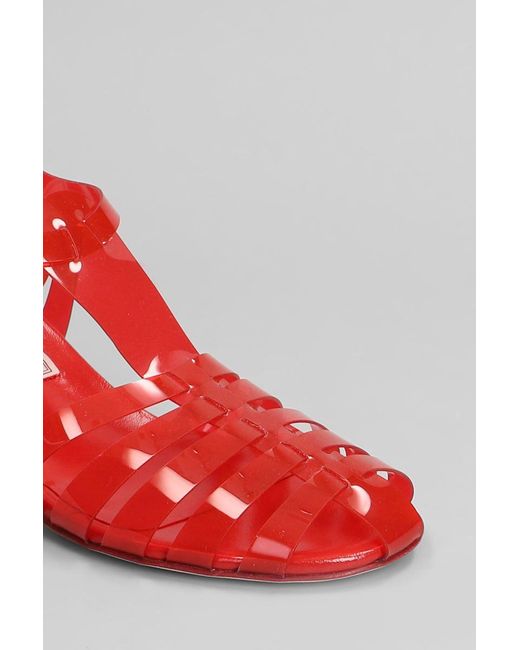 Fiorucci Red Jelly Kitten Heels Sandals