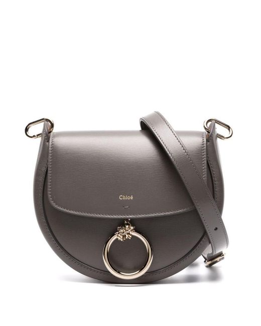 Chloé Gray Arlène Large Leather Shoulder Bag