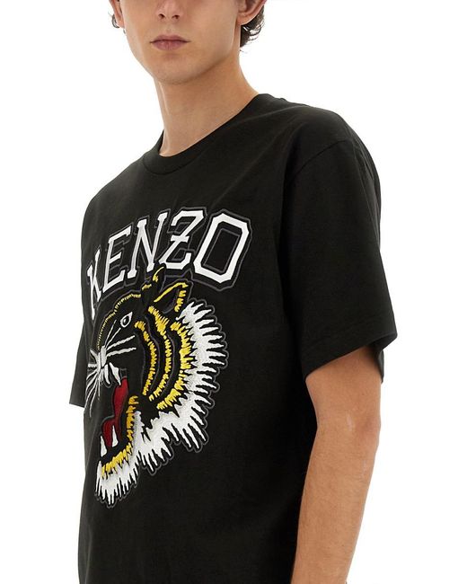 KENZO Black "Tiger Varsity Classic" T-Shirt for men