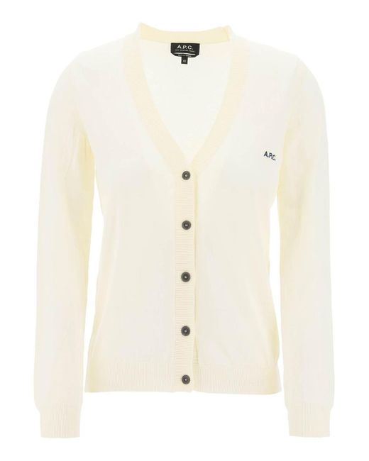 A.P.C. Natural Cotton Bella Cardigan For