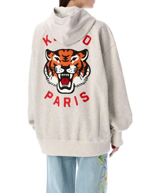 KENZO White Lucky Tiger Hoodie