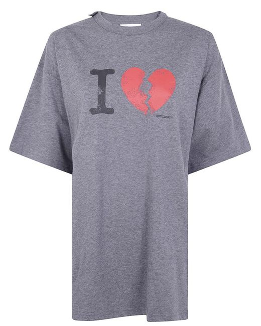 Magliano Gray "suffer" Short Sleeve T-shirt Clothing for men