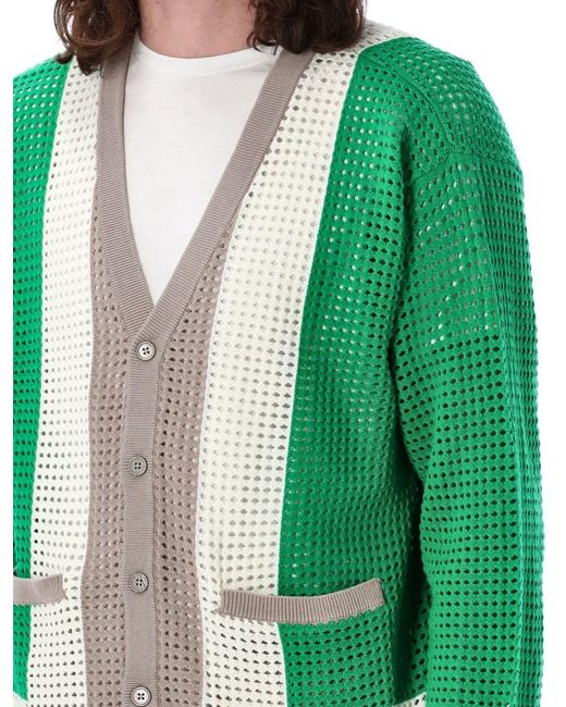 Obey Green Anderson 60'S Cardigan for men