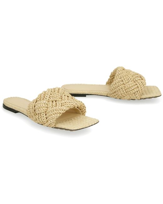 Bottega Veneta Natural Lido Flat Sandals