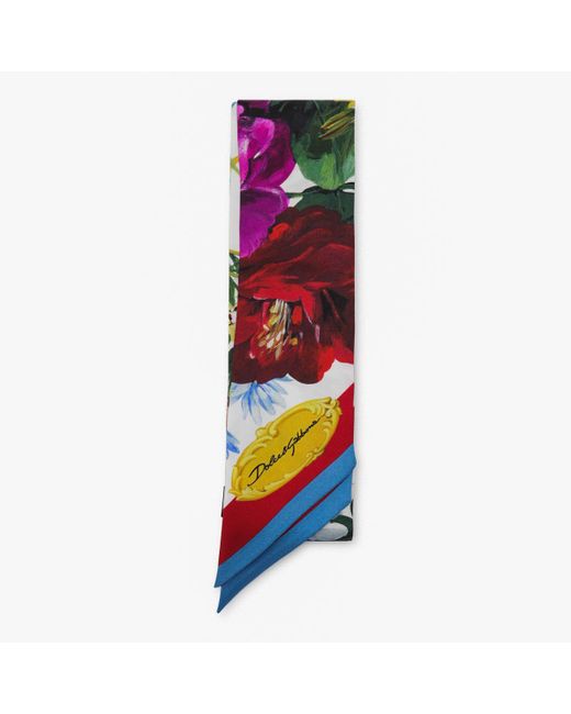 Dolce & Gabbana Red Silk Scarve