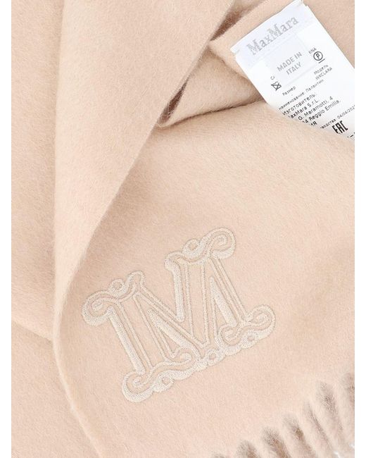 Max Mara White Monogram Scarf